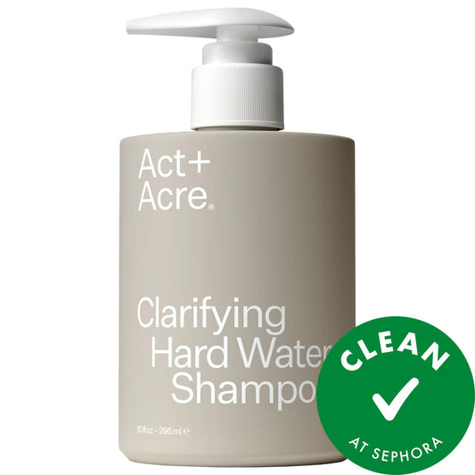 Act + Acre Clarifying Hard Water Shampoo for Scalp Health & Hair Nourishment - Vegan, Gluten-Free, Cruelty-Free